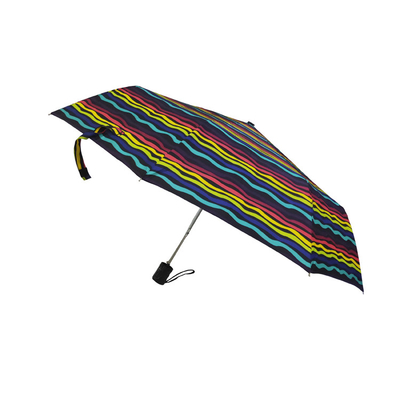 21in Rainbow Windproof 3 مظلة قابلة للطي للسفر
