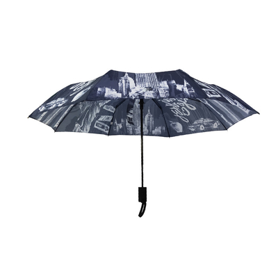 الطباعة الرقمية 21 بوصة قماش حريري 190T 3 مظلة قابلة للطي OEM