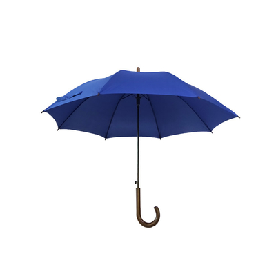 مظلة هدايا ترويجية ملونة مقاومة للرياح SGS بمقبض خشبي