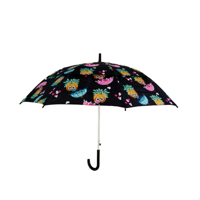 19 بوصة × 8 كيلو قماش حريري 190T مظلة قابلة للطي للأطفال مع مقبض J البلاستيك