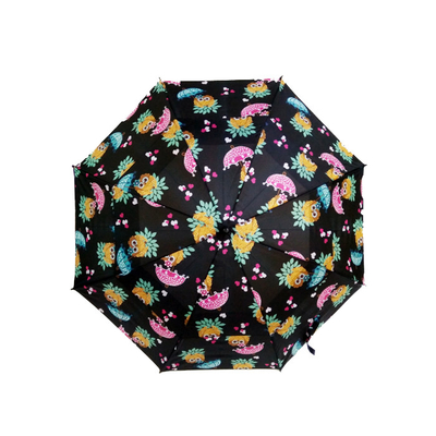 19 بوصة × 8 كيلو قماش حريري 190T مظلة قابلة للطي للأطفال مع مقبض J البلاستيك