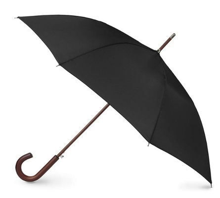 BSCI عادي الحجم القياسي 190T قماش حريري مظلة مقبض خشبي