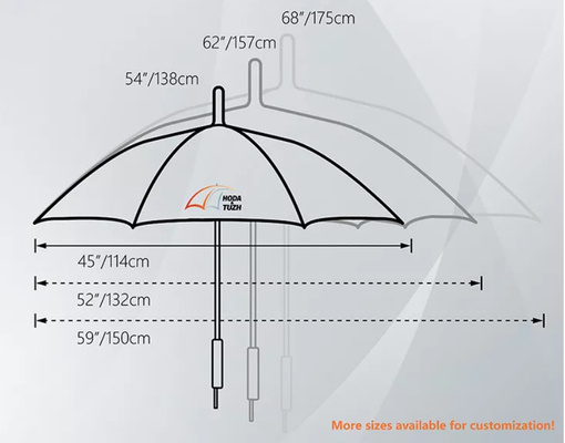 مظلة جولف مزدوجة الطبقات تنفيس قوية مع مطبوعات الشعار