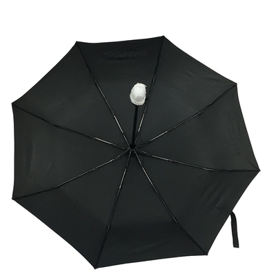مظلة مزدوجة من الألياف الزجاجية مقاومة للرياح ، لون أسود ضياء 95 سم