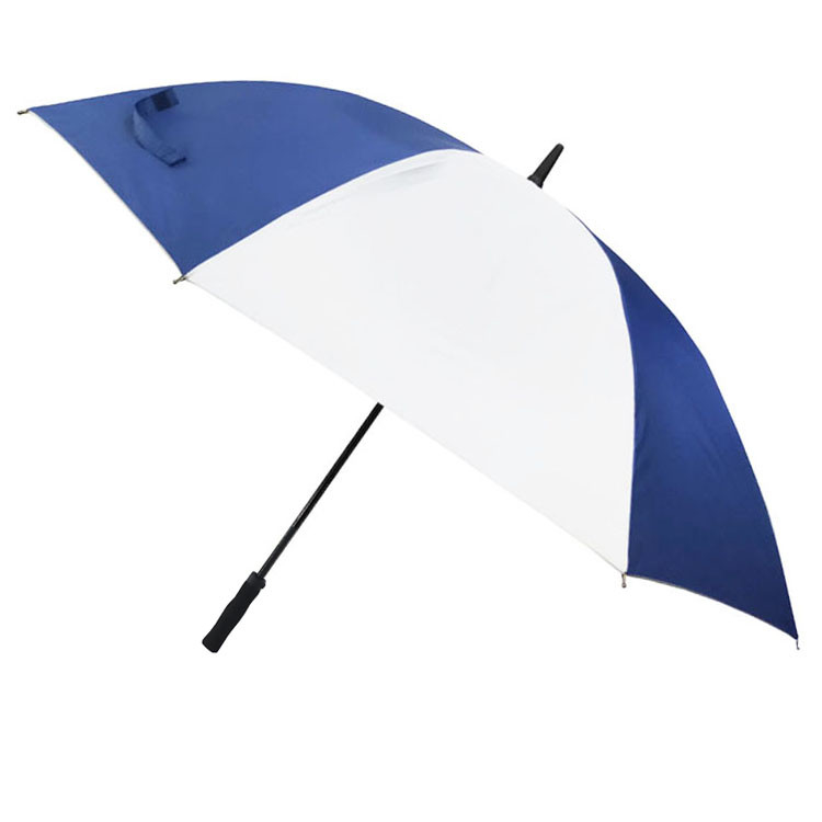 إطار من الألياف الزجاجية 190T Pongee Golf Umbrella 68/62/58 Inch كبير الحجم منفس